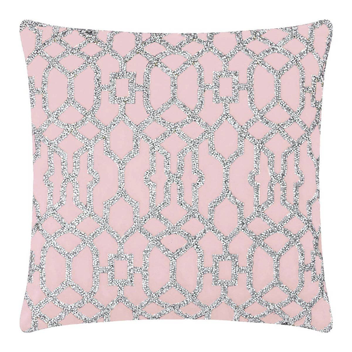 Rhinestone Lattice Pillow: 20x20 / Charcoal