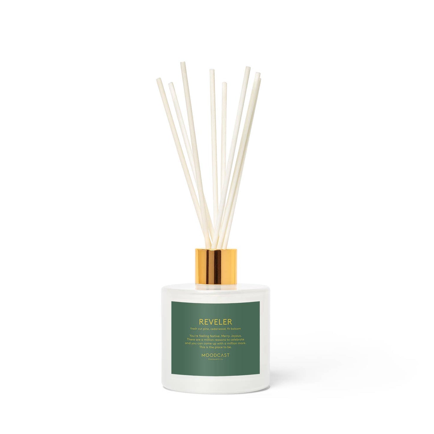 Moodcast Fragrance Co. - FREE SHIPPING (CONTINENTAL US) - SEASONAL - Reveler - White/Gold 100ml Reed Diffuser