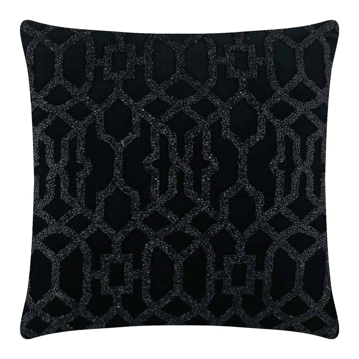 Rhinestone Lattice Pillow: 20x20 / Charcoal