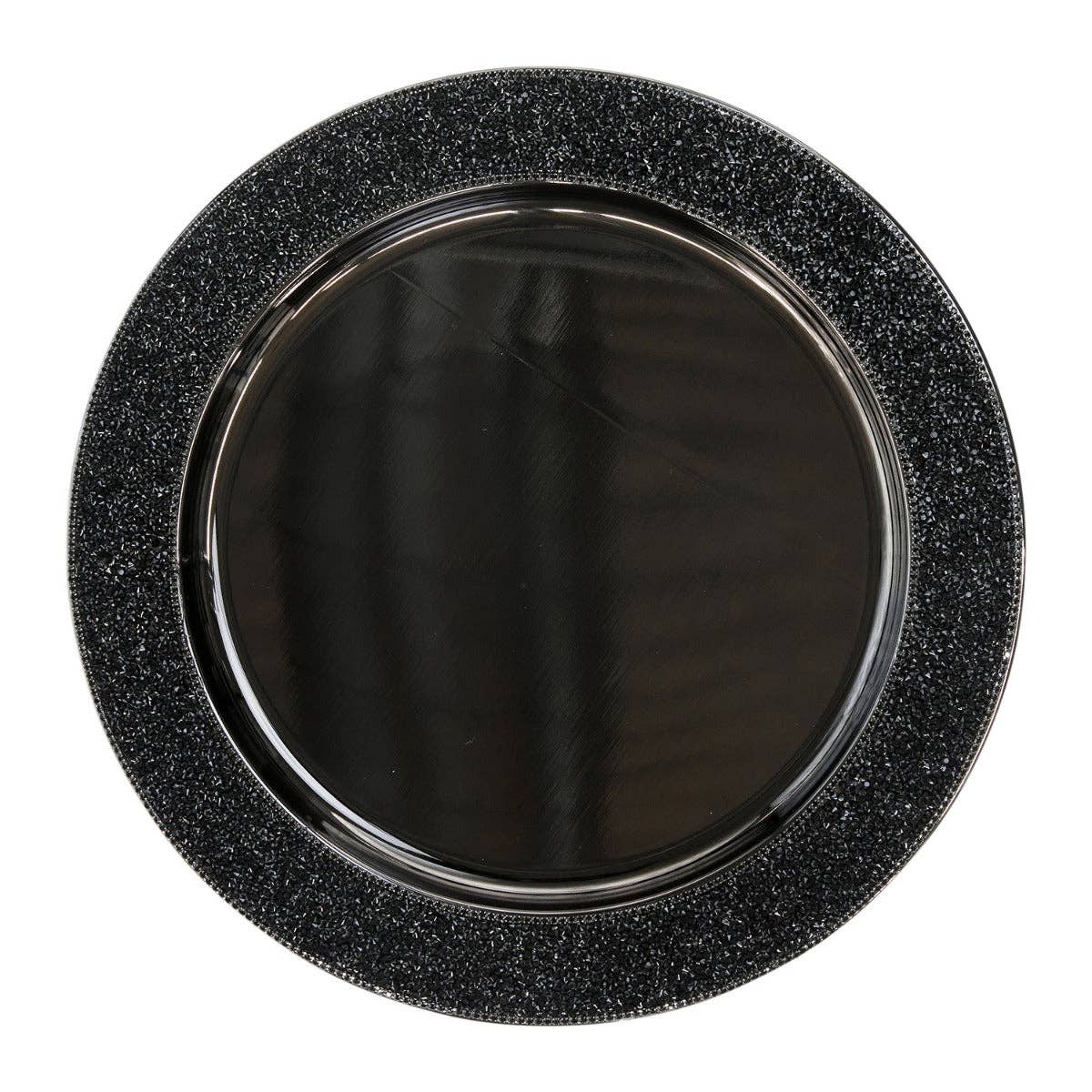 Luminous Rhinestone Charger Plate: Clear