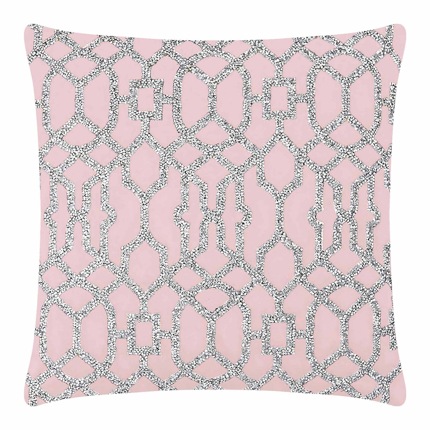 Rhinestone Lattice Pillow: 20x20 / Charcoal