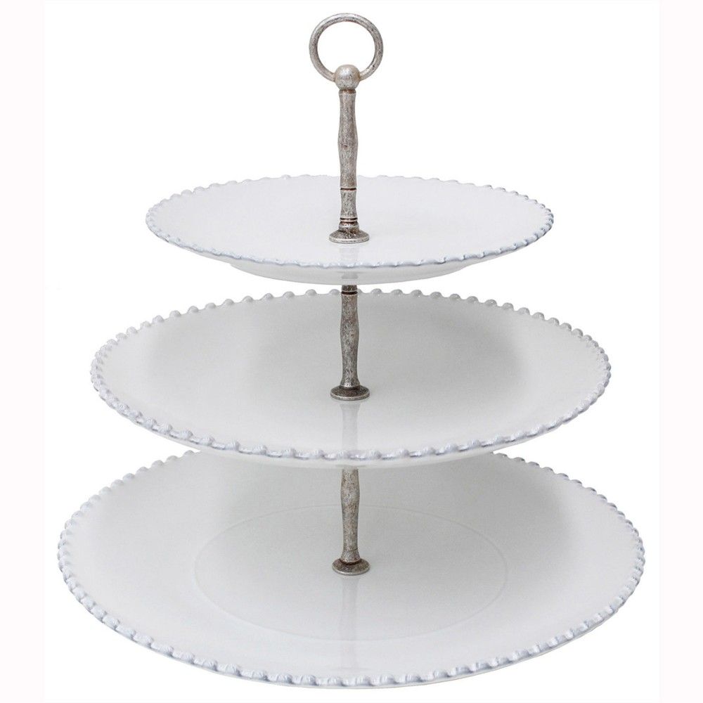 Pearl White 14 Inch Centerpiece