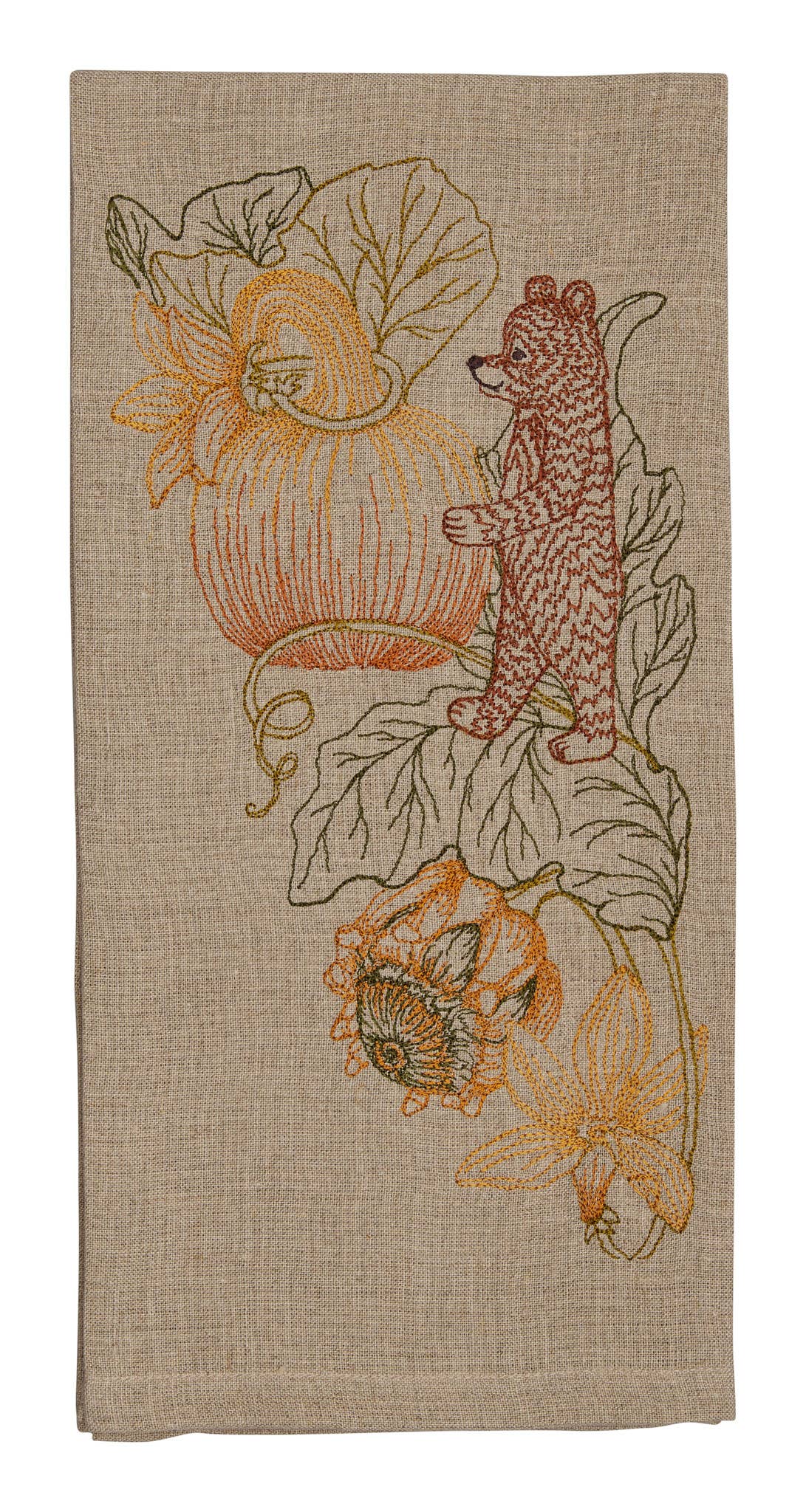 Coral & Tusk - Pumpkin Patch Bear Tea Towel