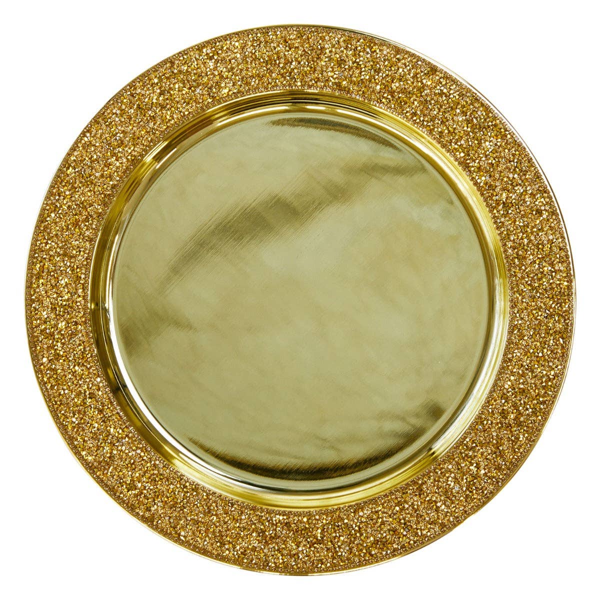 Luminous Rhinestone Charger Plate: Clear