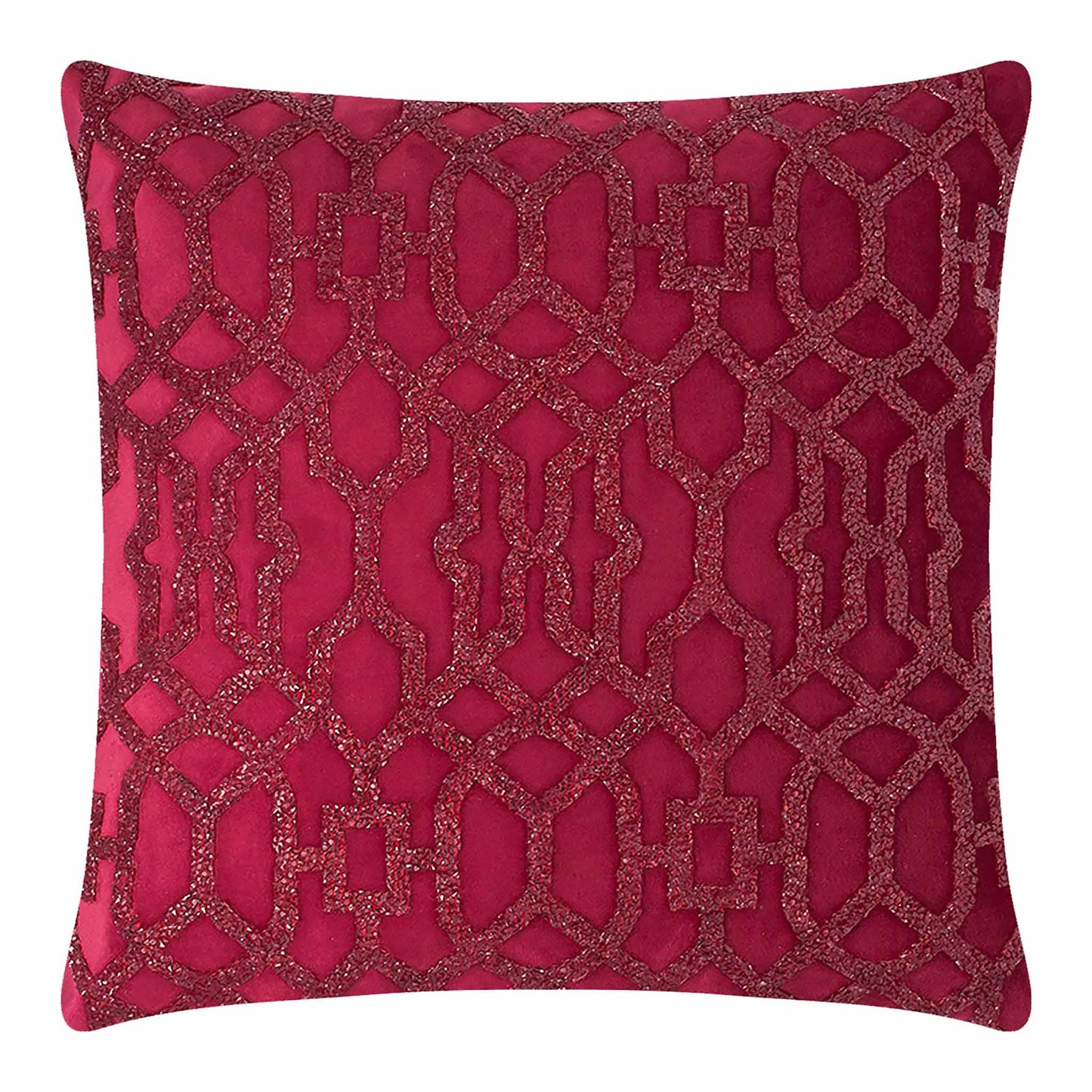 Rhinestone Lattice Pillow: 20x20 / Charcoal