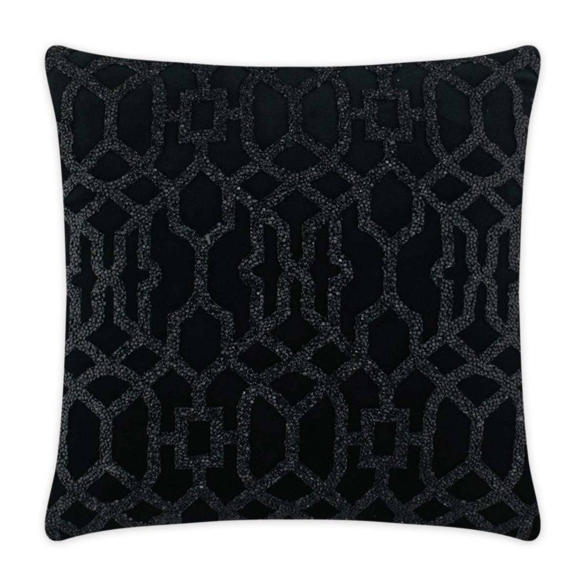 Rhinestone Lattice Pillow: 20x20 / Charcoal