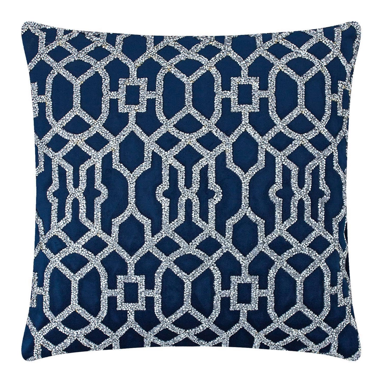 Rhinestone Lattice Pillow: 20x20 / Charcoal