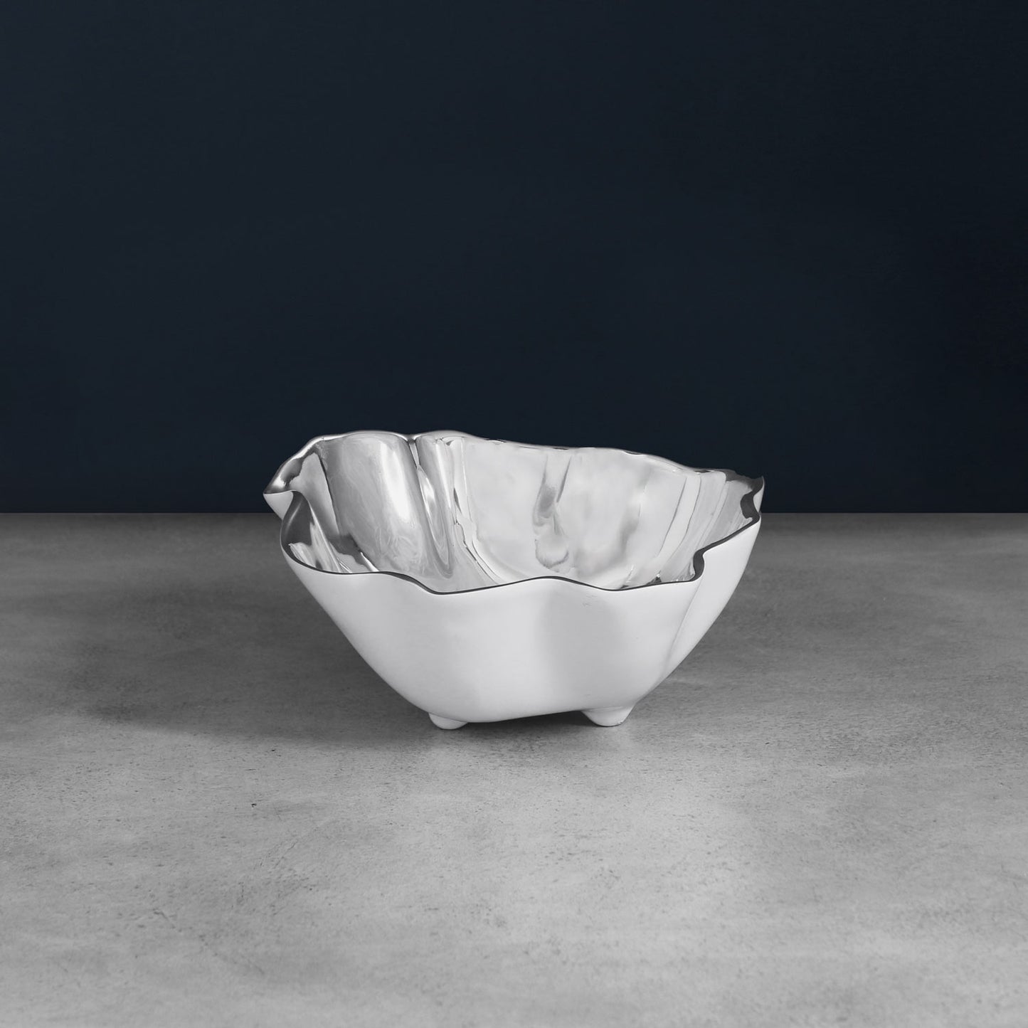 Thanni Onyx Small Bowl White & Silver