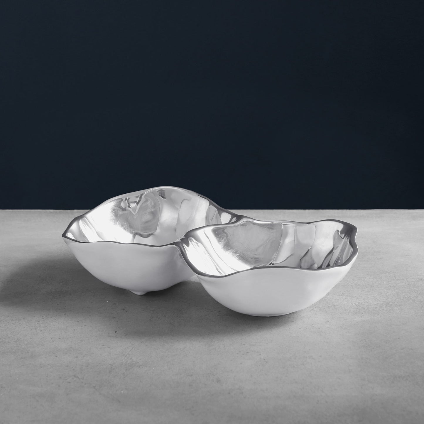 Thanni Onyx Double Dip White & Silver
