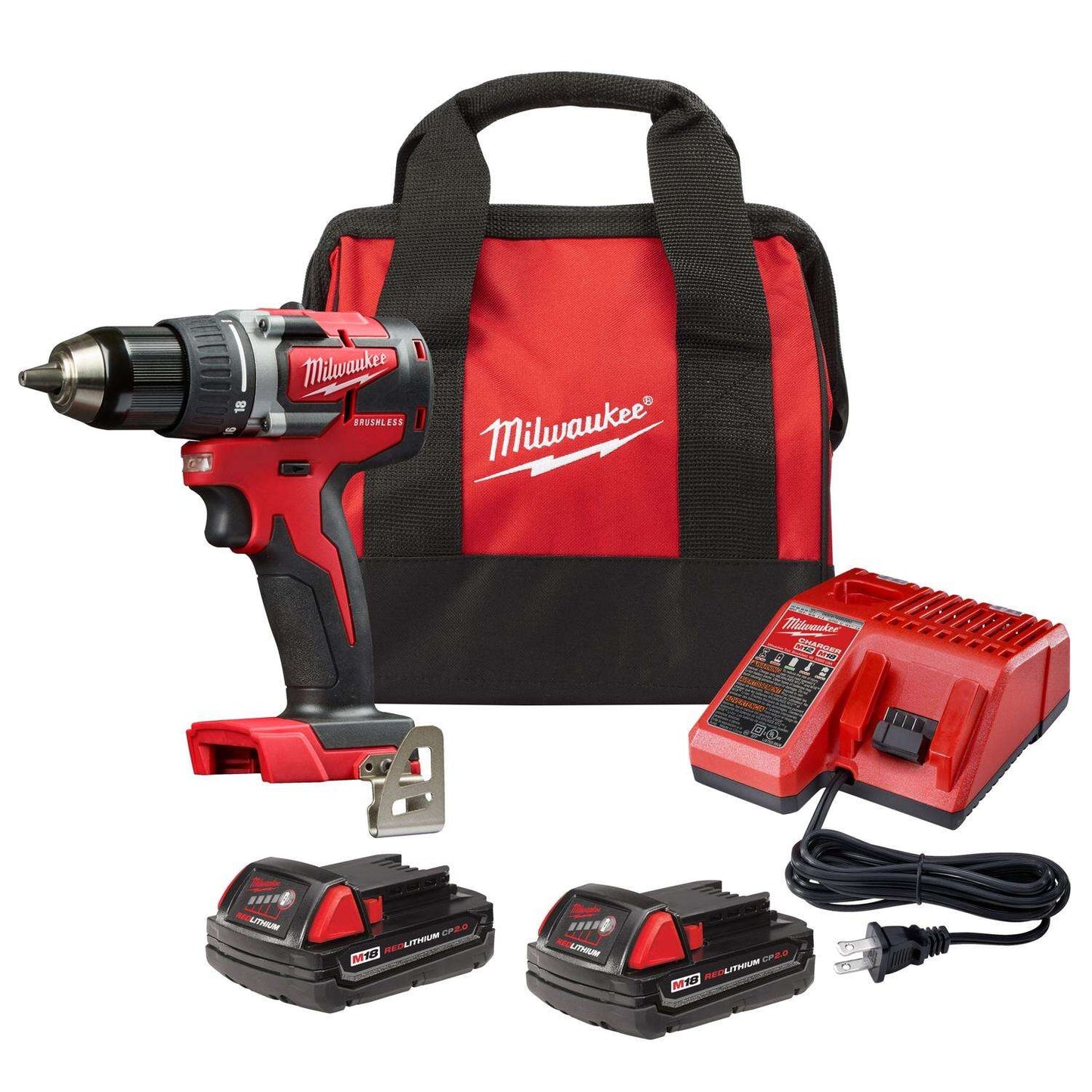Milwaukee M18 18 V 1/2 in. Brushless Cordless Compact Drill Kit