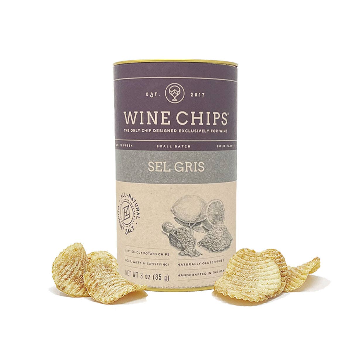 Wine Chips - 3 OZ. SEL GRIS - ESTATE CASE OF 12
