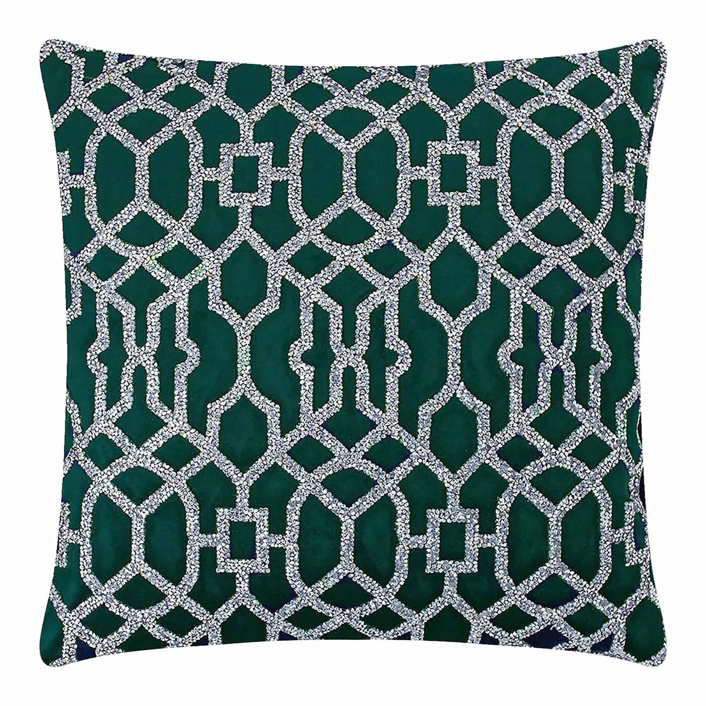 Rhinestone Lattice Pillow: 20x20 / Charcoal