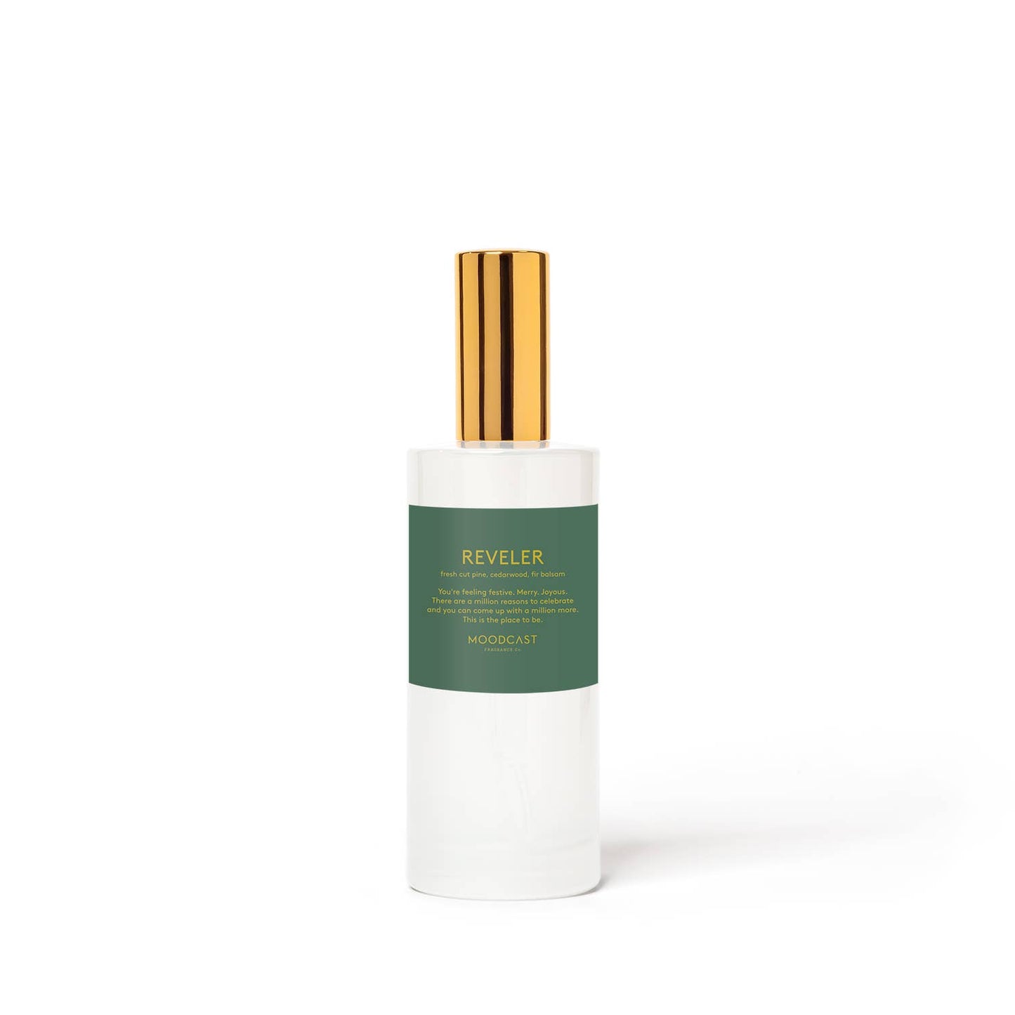 Moodcast Fragrance Co. - FREE SHIPPING (CONTINENTAL US) - SEASONAL - Reveler - White/Gold 100ml Room & Linen Spray