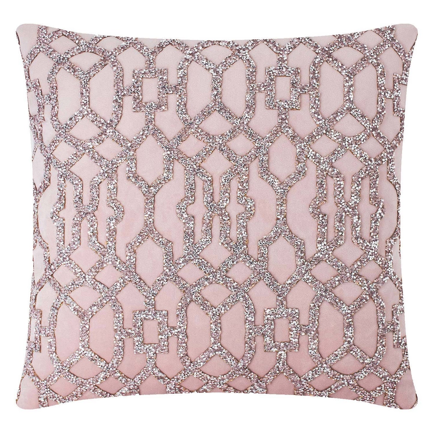 Rhinestone Lattice Pillow: 20x20 / Charcoal