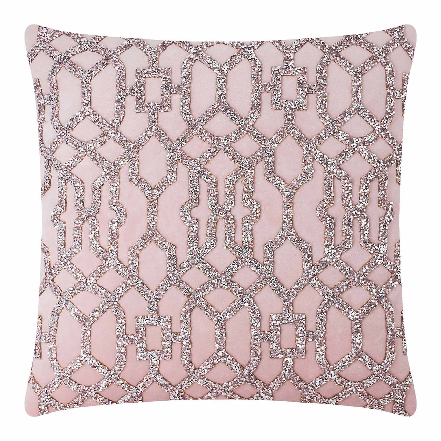 Rhinestone Lattice Pillow: 20x20 / Charcoal