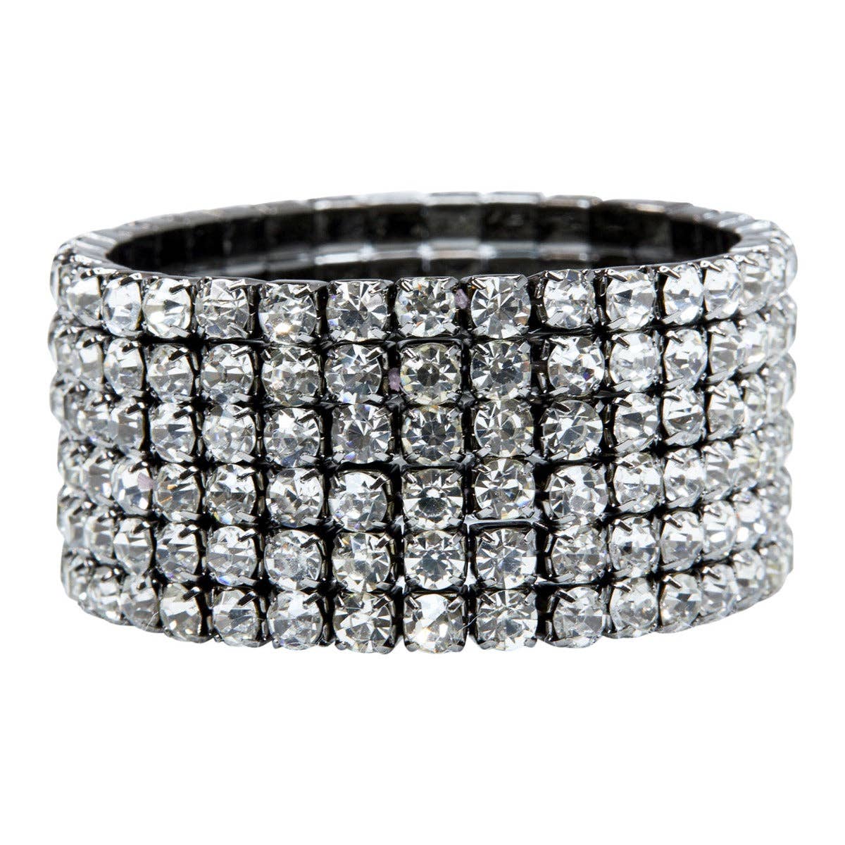 Rhinestone Elastic Napkin Ring (Set of 4): Red