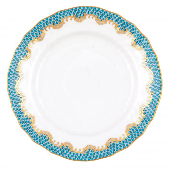 Turquoise Fishscale Bread Plate