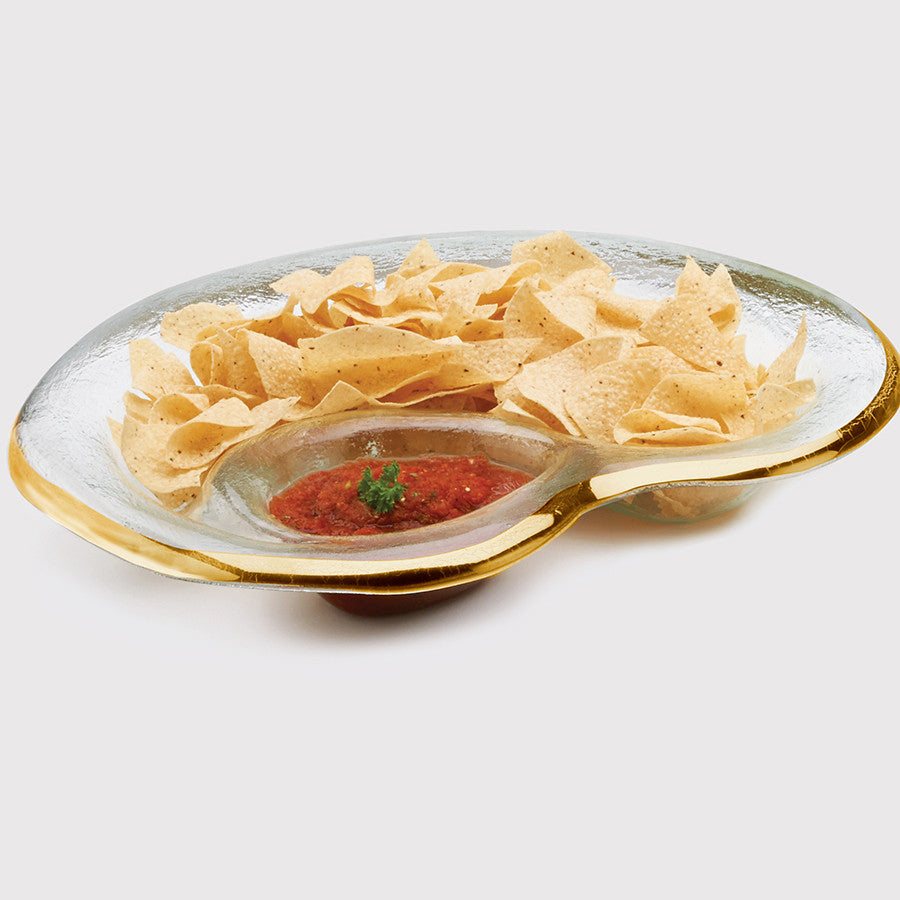 Roman Antique Heart Chip and Dip Bowl