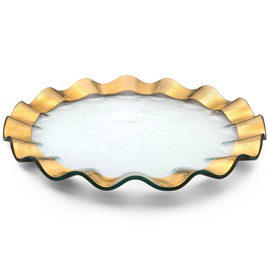 Ruffle Gold Charger