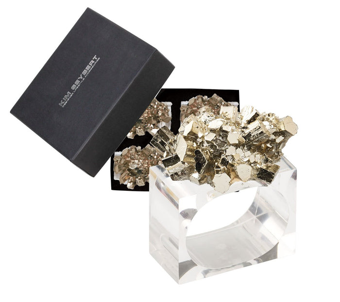GOLD GEODE NAPKIN RINGS