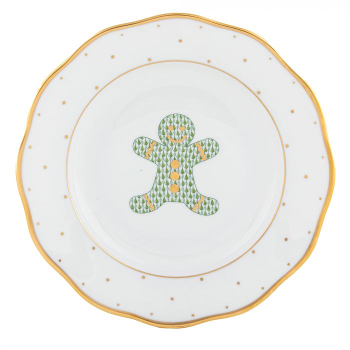 HEREND GINGERBREAD MAN DESSERT PLATE