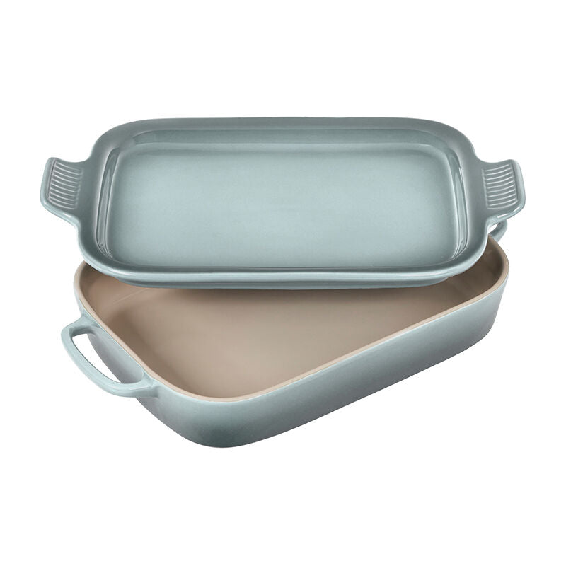 LE CREUSET Rectangular Dish With Lid Sea Salt