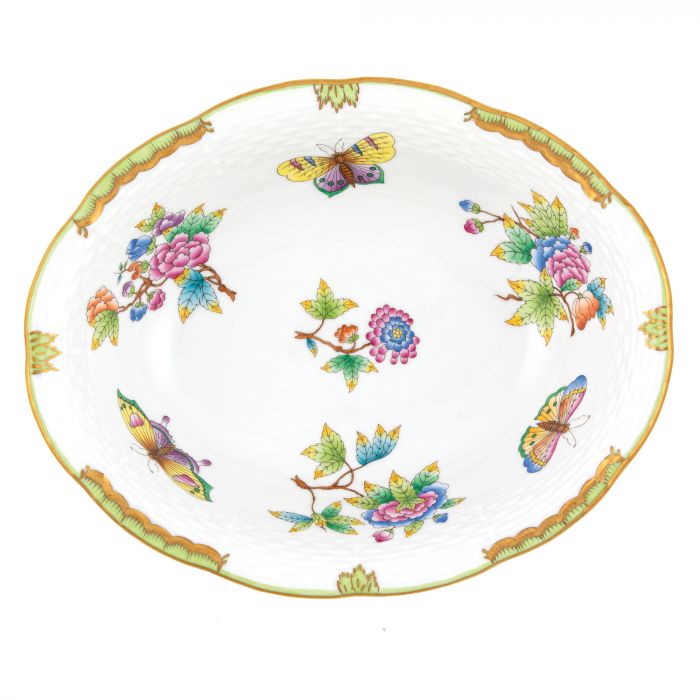 Queen Victoria Green Oval Dish