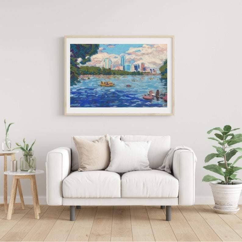 El Baker Art - Lady Bird Lake Austin Print - 8×10