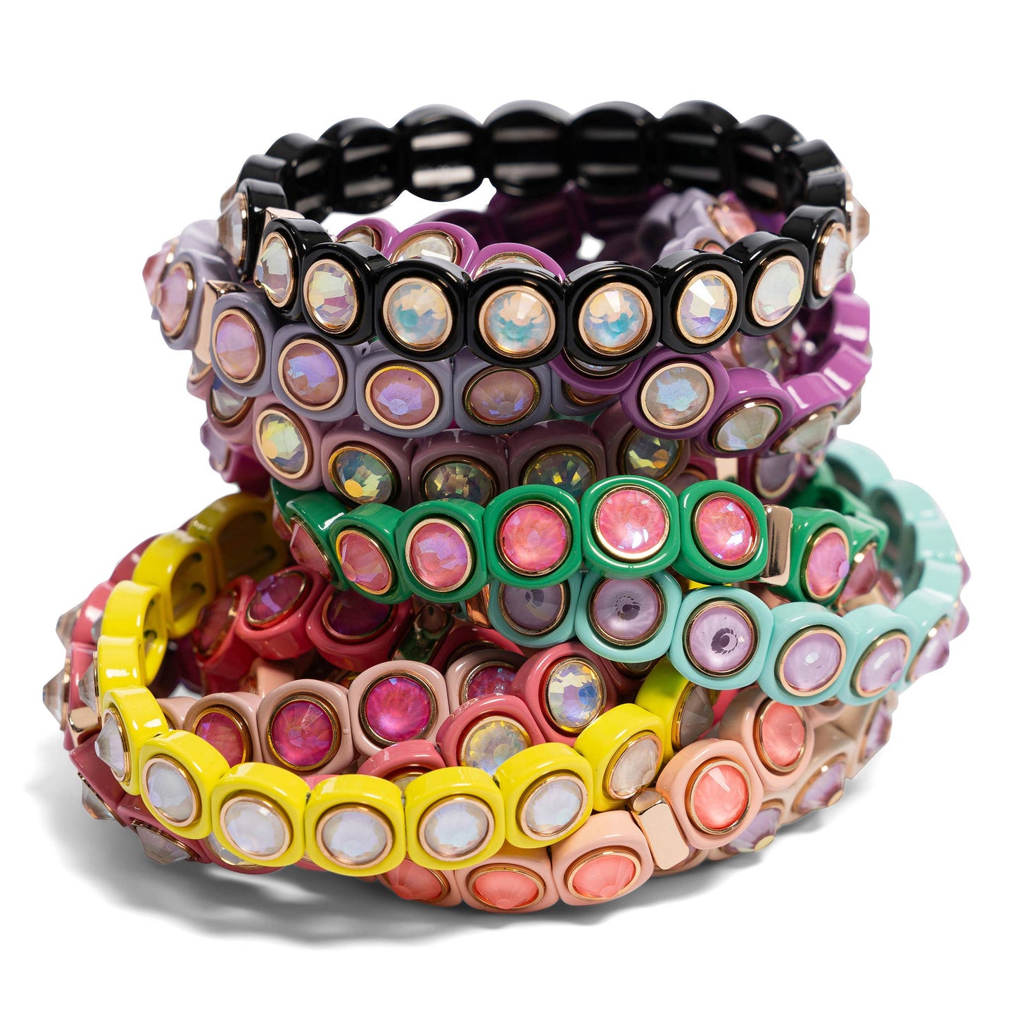 Malibu Sugar - Aspen Jewel 2024 Bracelet Assortment - SeaFoam Green w/ Lavender Stones