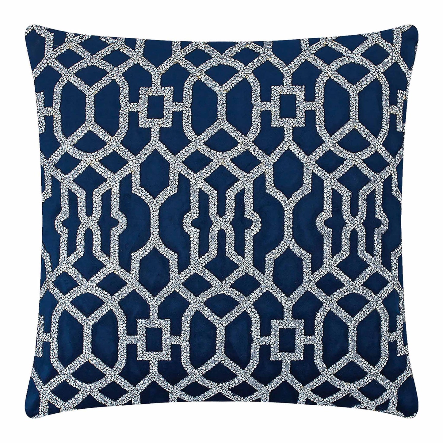Rhinestone Lattice Pillow: 20x20 / Charcoal