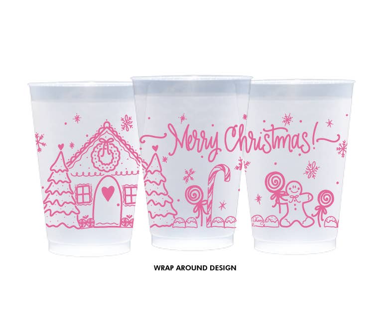Natalie Chang - Gingerbread | Christmas Cups & Napkins (ALL) - FOAM Cups (10 per package)