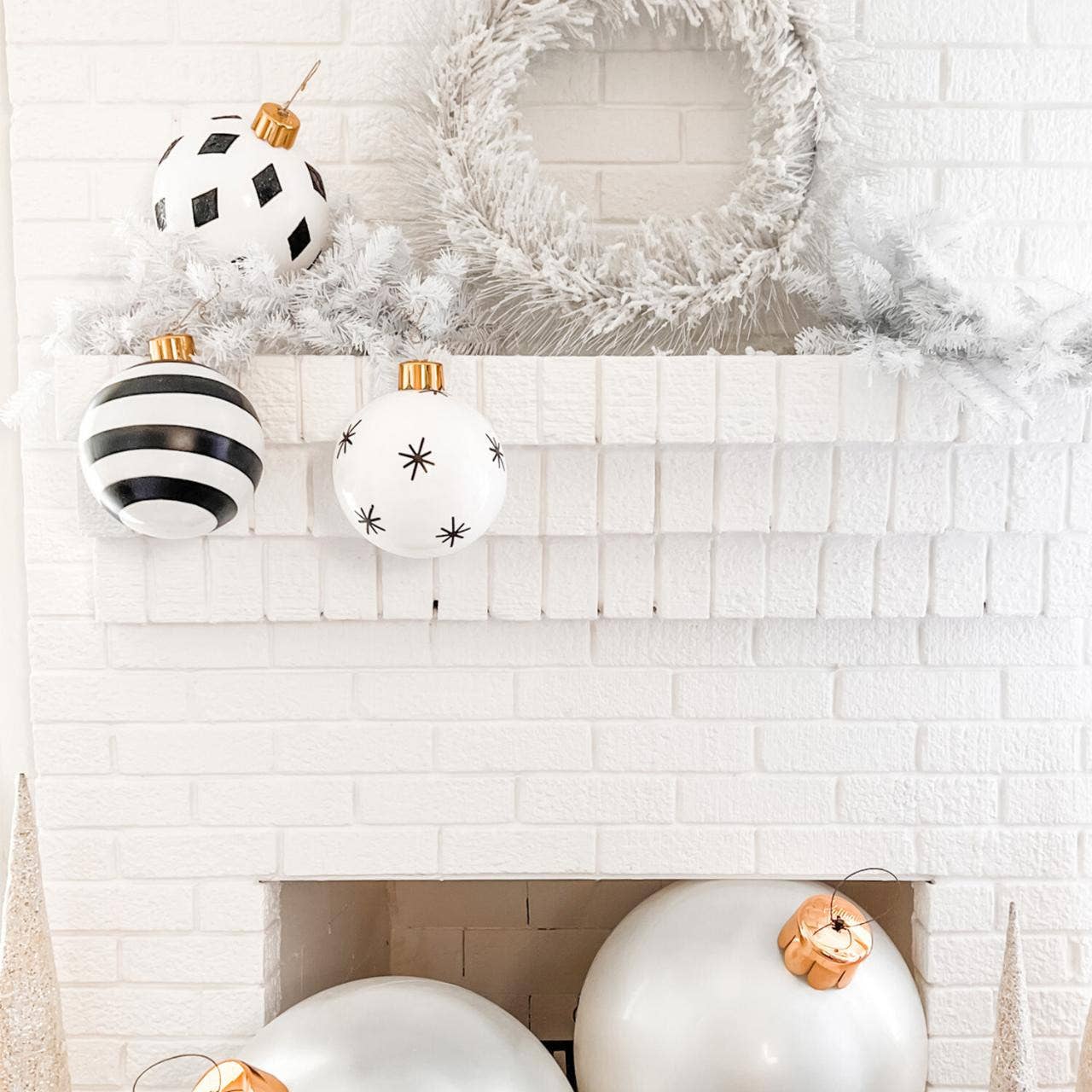 Holiball - 8" Mini Black and White Trio