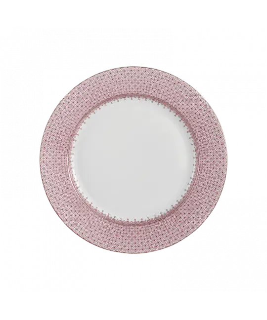 MOTTAHEDEH LACE PINK DESSERT PLATE