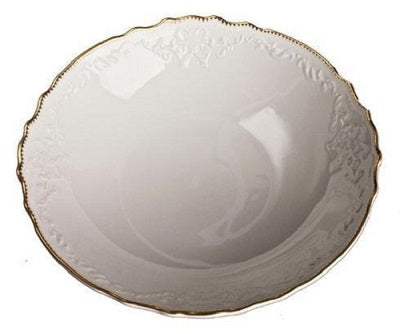 Simply Anna Gold Rim Open Vegetable Bowl