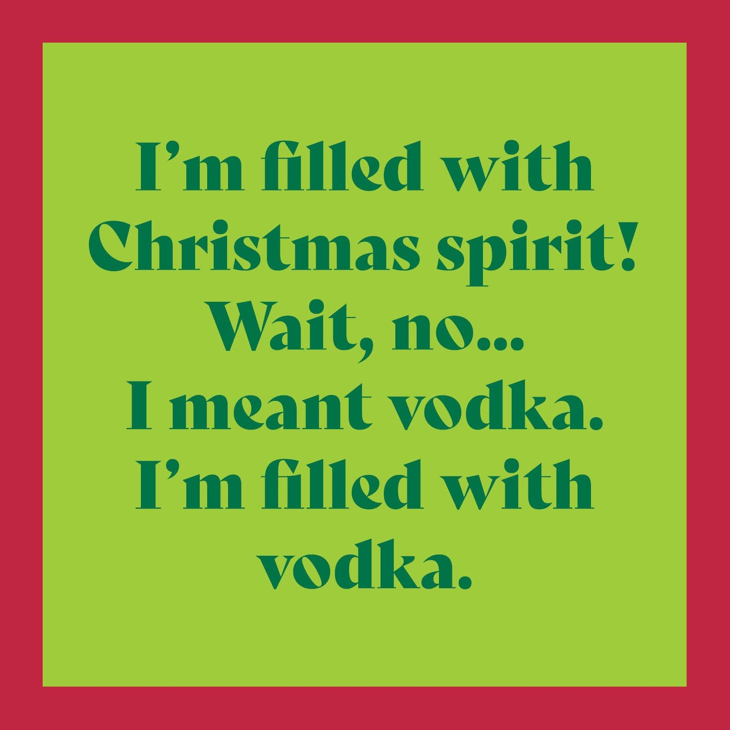Drinks on Me - CARD Xmas Spirit/Vodka