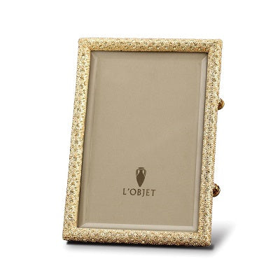 Rectangular Pave Frame, Gold and Yellow 5X7