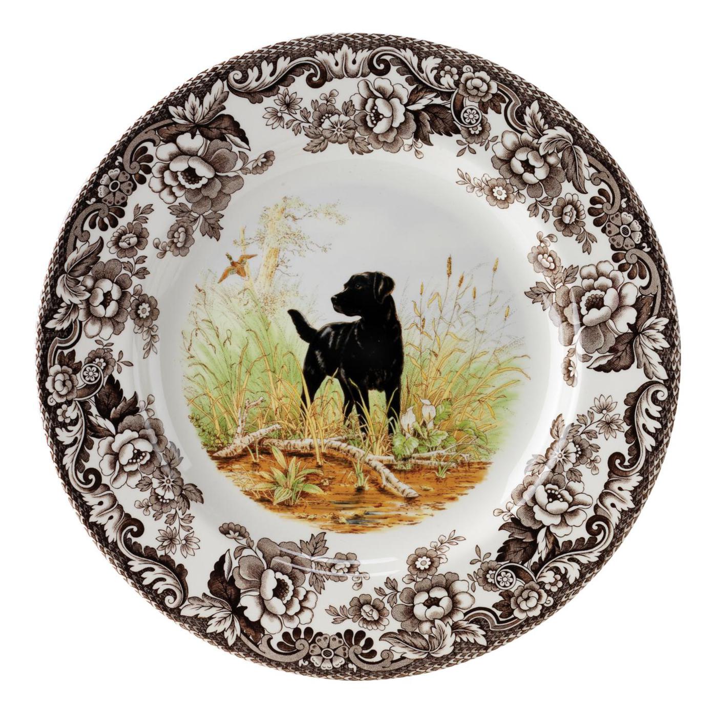 Woodland Black Lab Dinner Plate