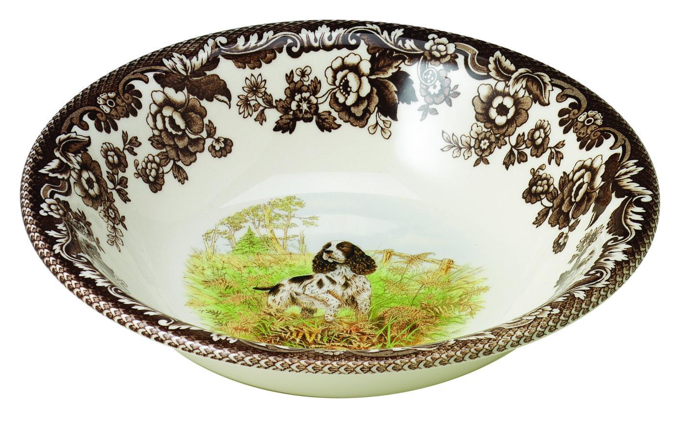 Woodland Ascot Springer Spaniel Cereal Bowl 8"