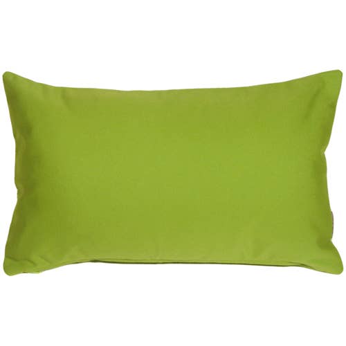 Pillow Decor - 12" x 19" Macaw Green Sunbrella Outdoor Lumbar Pillow