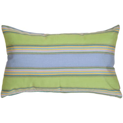 Pillow Decor - 12" x 19" Bravada Limelite Sunbrella Outdoor Lumbar Pillow