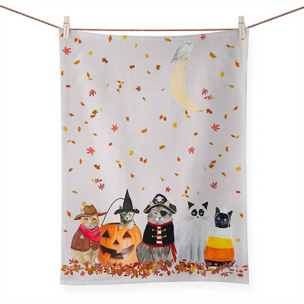 GreenBox Art - Halloween Cats by Cathy Walters Tea Towels (RTS)