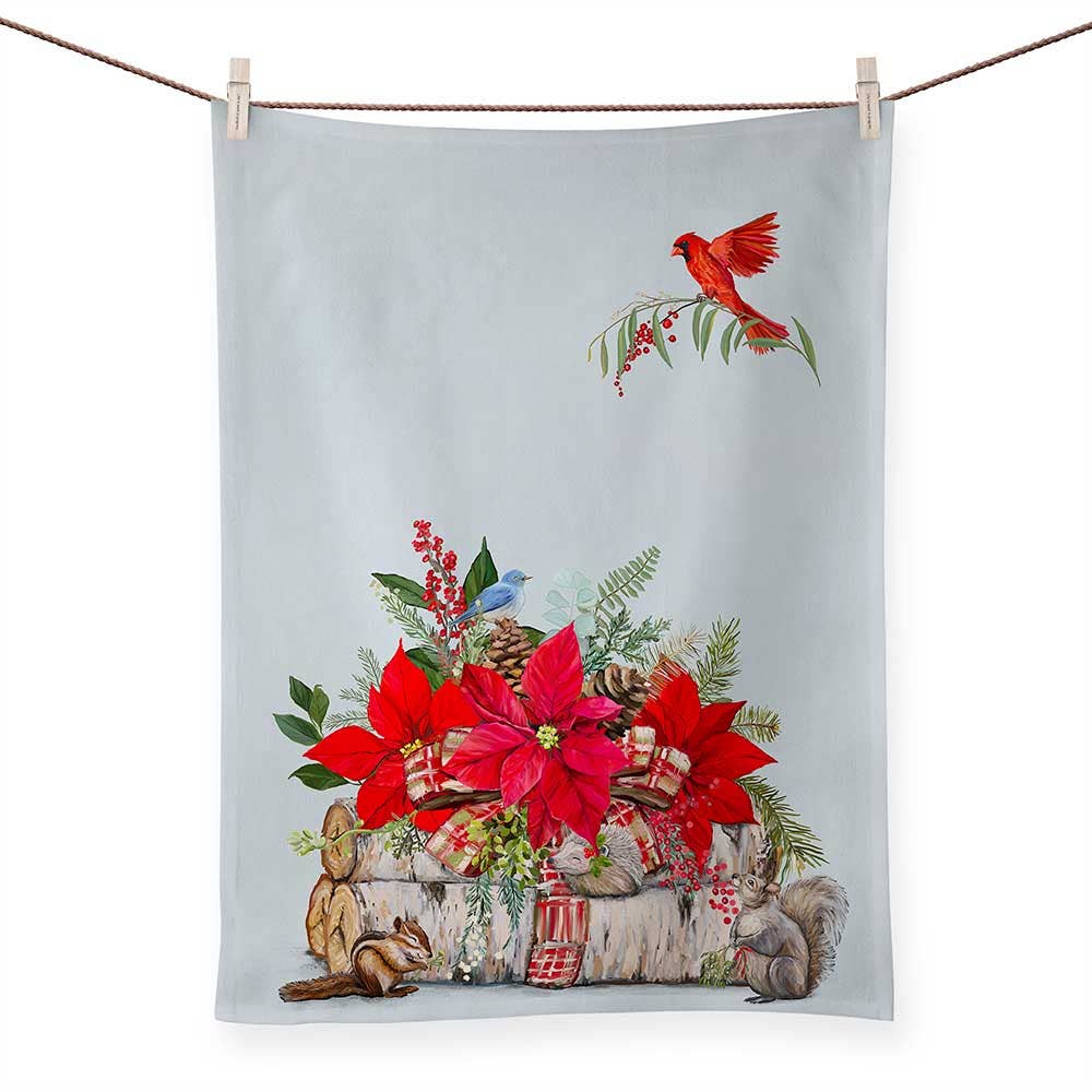 GreenBox Art - Holiday - Cozy Christmas by Cathy Walters Tea Towels
