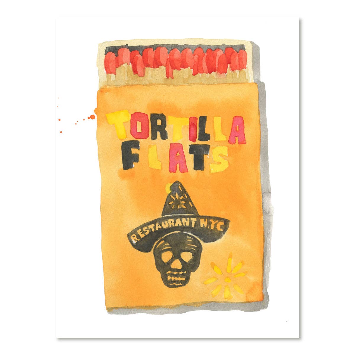 Furbish Studio - Tortilla Flats Matchbook Watercolor Print