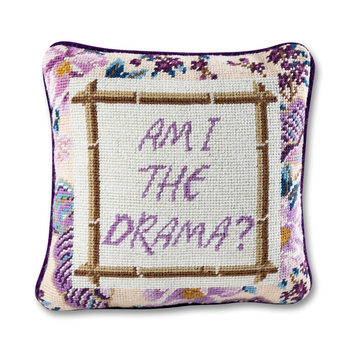 Furbish Studio - Drama Needlepoint Pillow