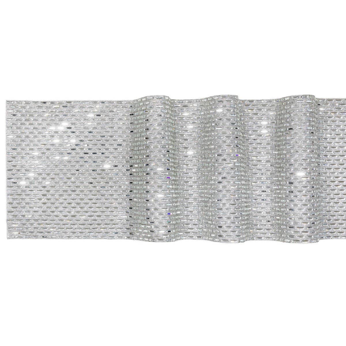 Rhinestone Park Avenue Table Runner: 90 / Silver