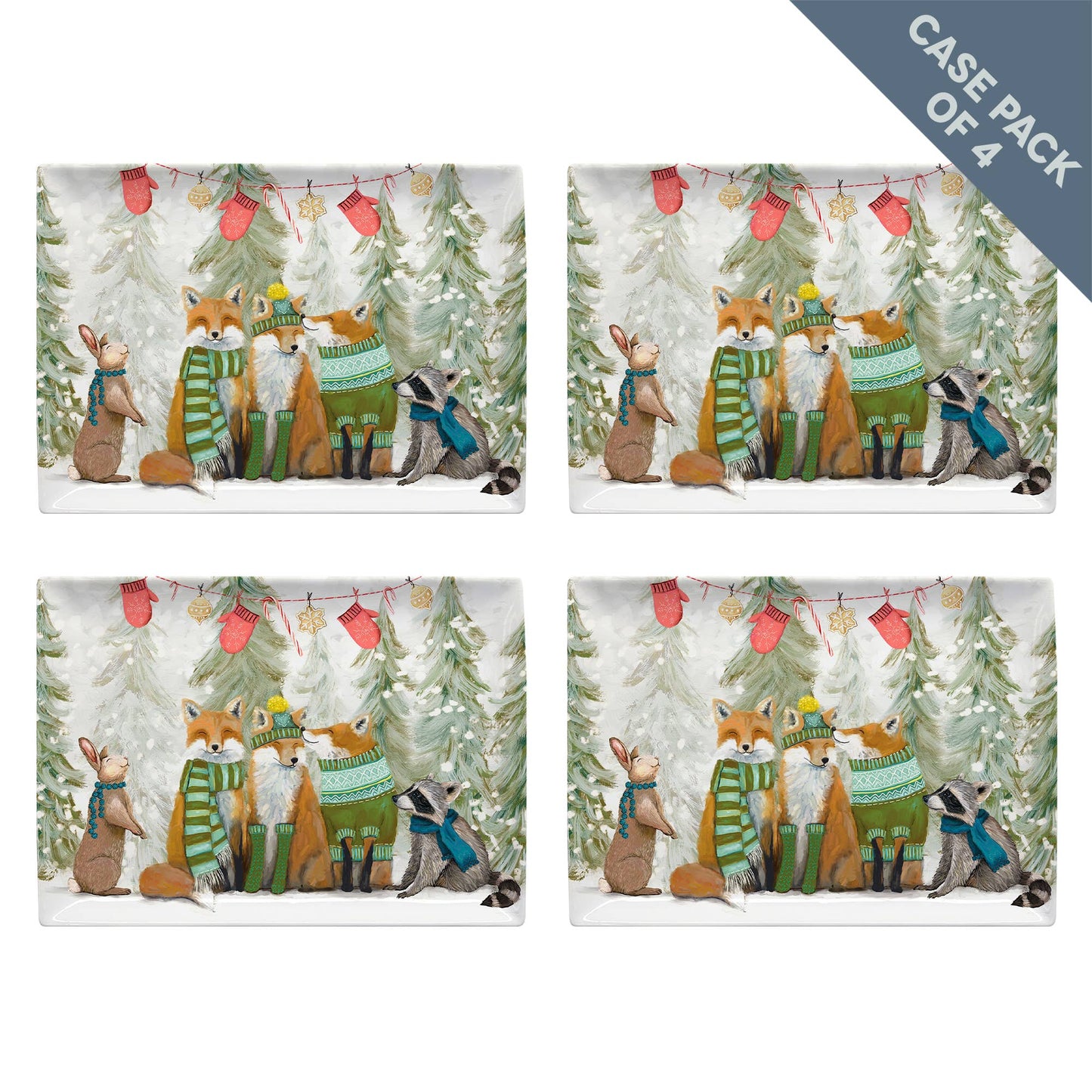 GreenBox Art - Holiday - Santa Claws - 4 Units Decorative Dish