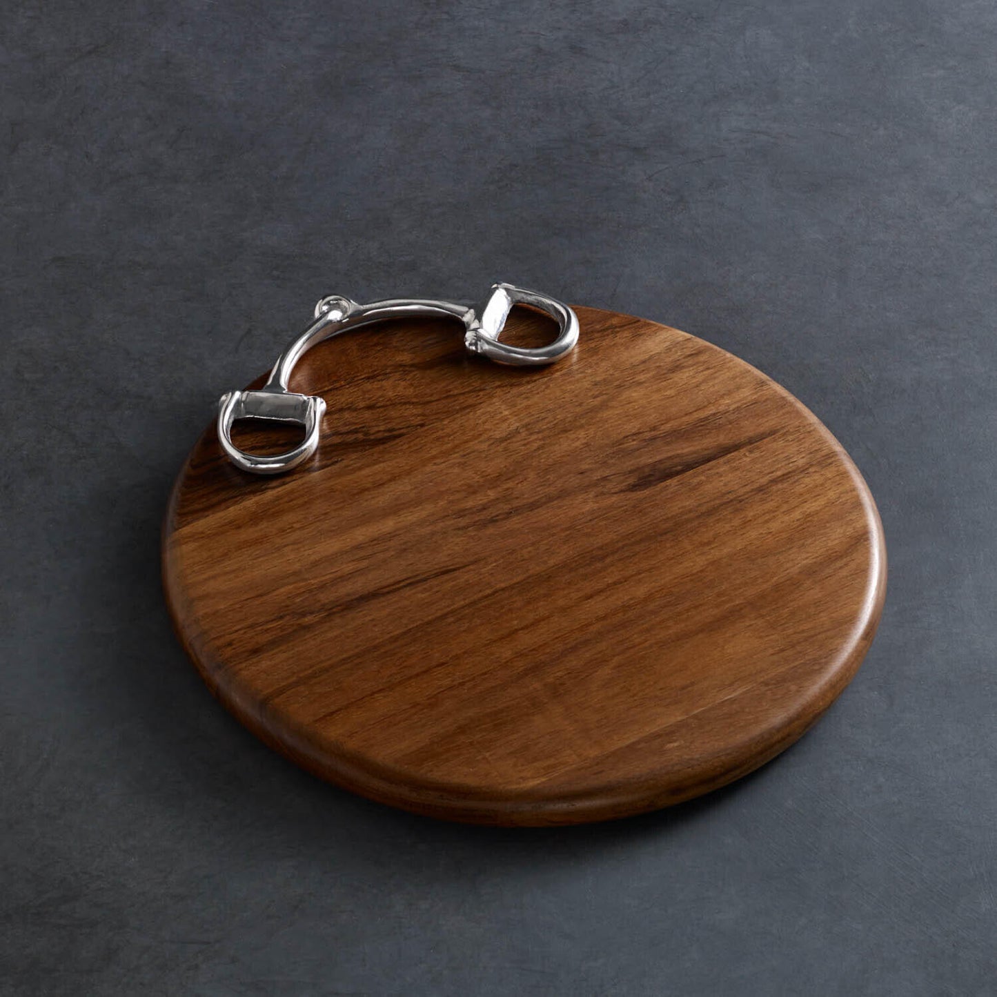Wood Western Equestrian Round Cutting Board