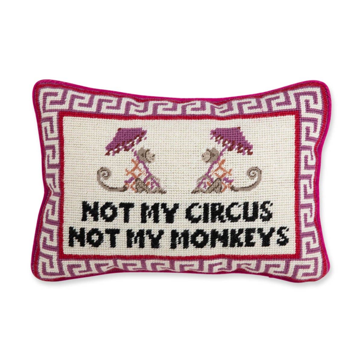 Furbish Studio - Not My Circus Needlepoint Pillow