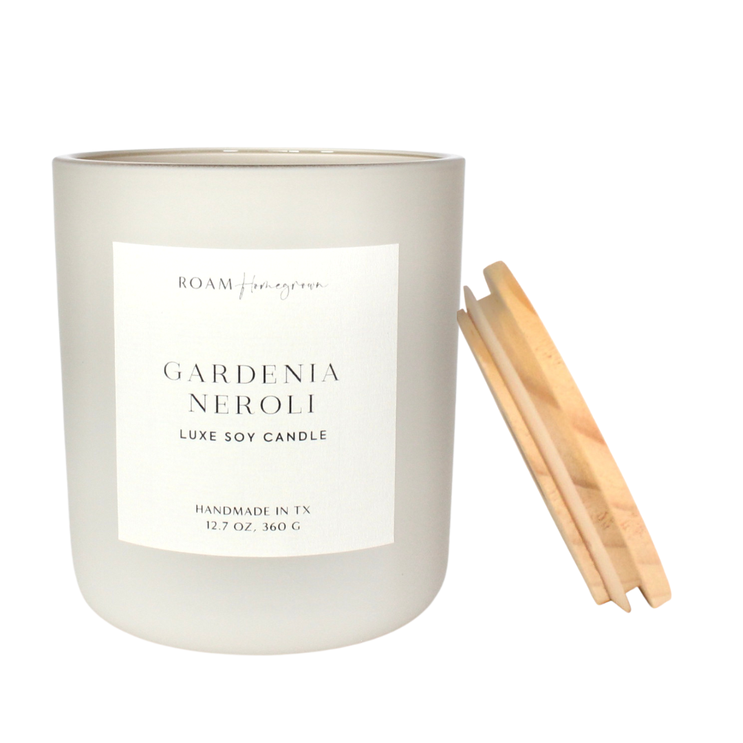 Gardenia Neroli Oversized Luxe Soy Candle, Cream
