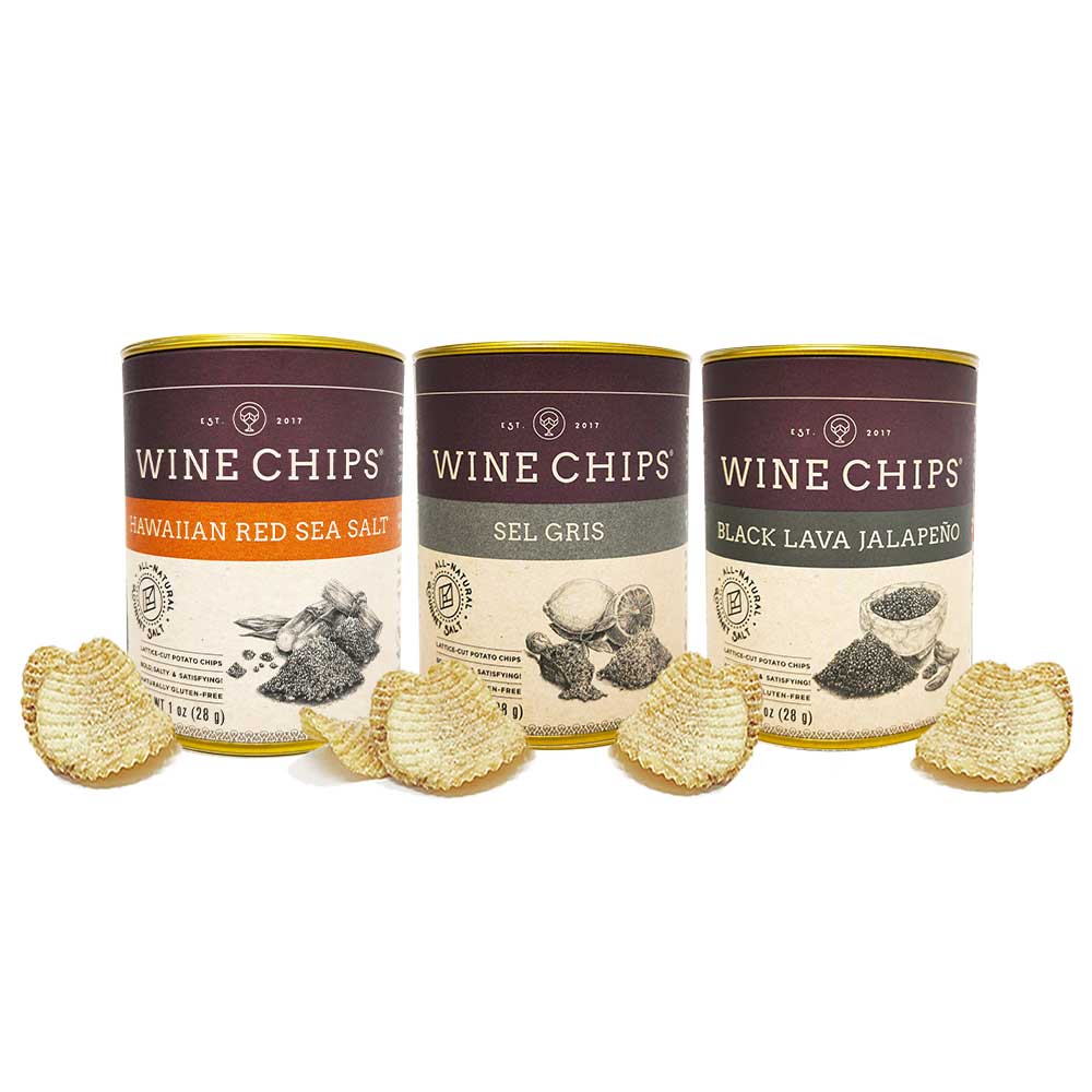 Wine Chips - 1 OZ. SALT OF THE EARTH COLLECTION - ESTATE MIXED CASE OF 12